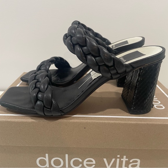 Dolce Vita PAILY Black Heels Braided Design - Picture 10 of 16